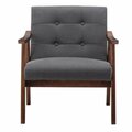 Convenience Concepts Take A Seat Natalie Accent Chair, Dark Gray 310441FDGY